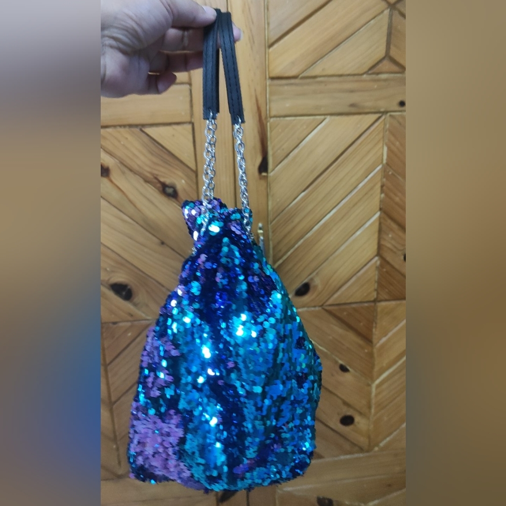 Sequin Blue Potli - Picture 3 of 4